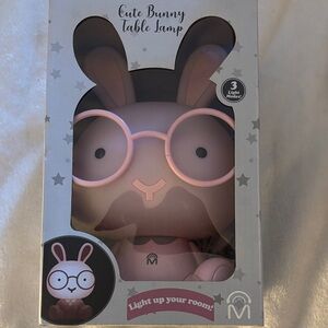 Charming Bunny Lamp with Pink Details